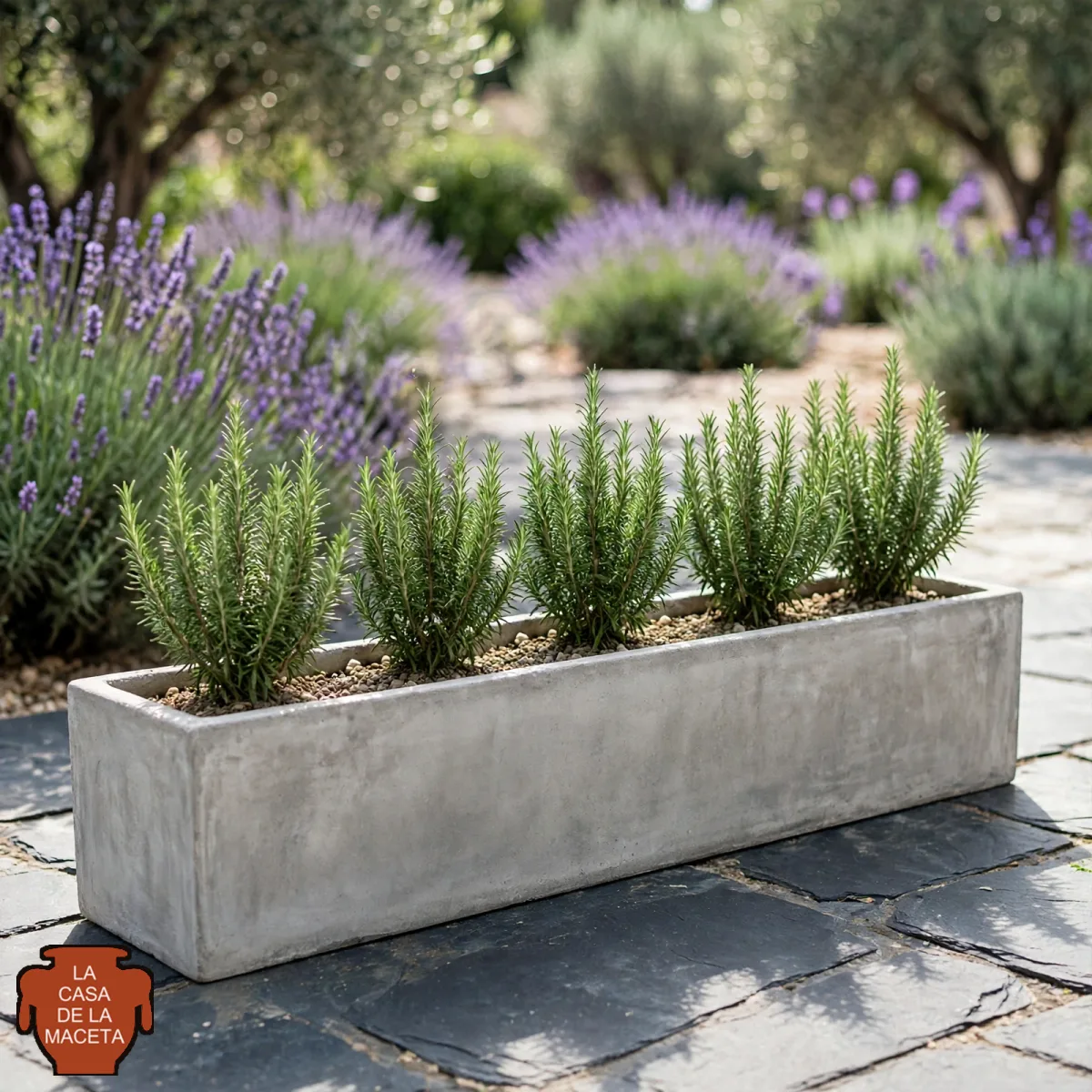 Jardinera de hormigón 1,18 m × 30 × 30